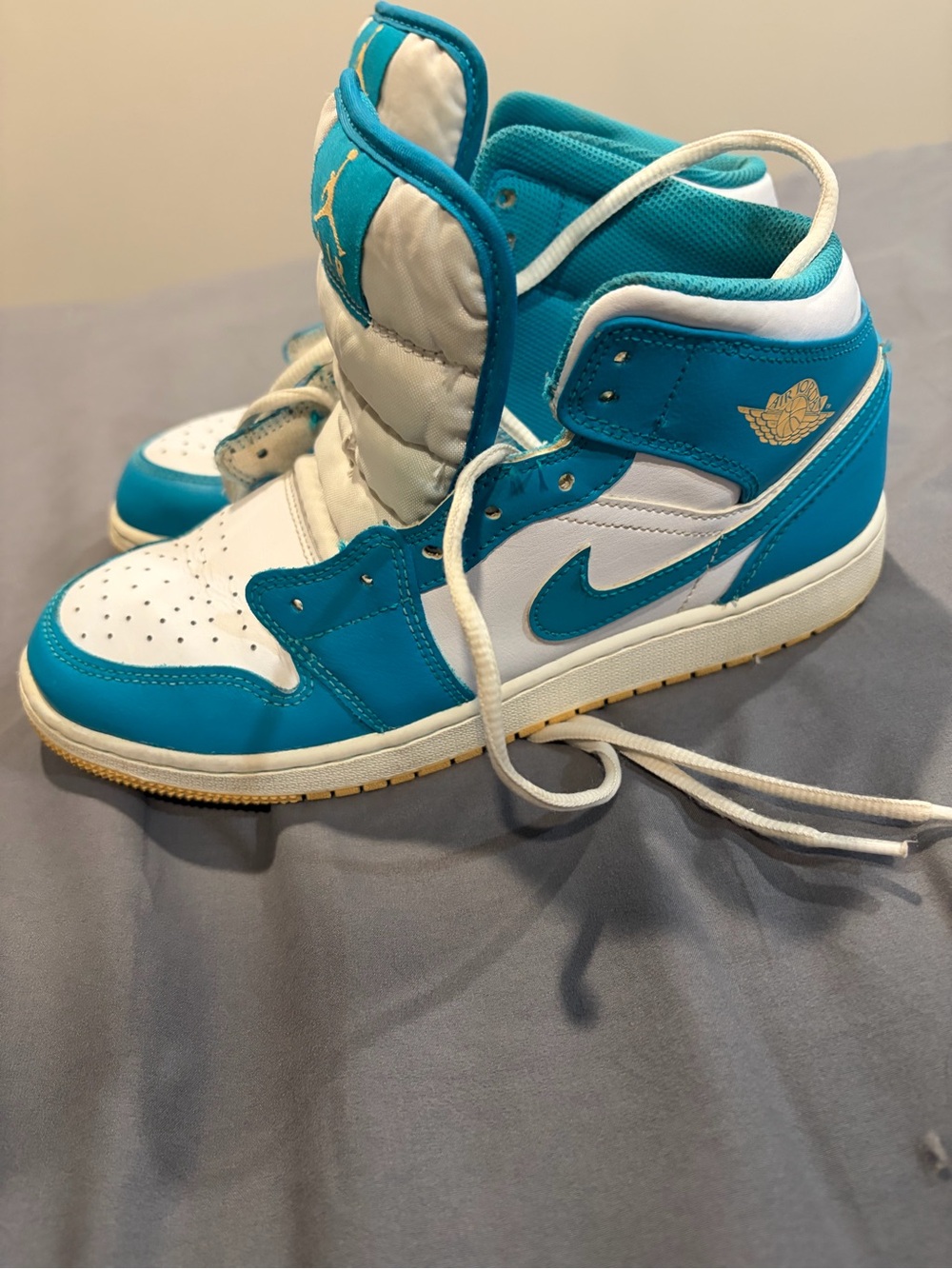 Jordan Kids' High-Top Sneakers - White/Teal
